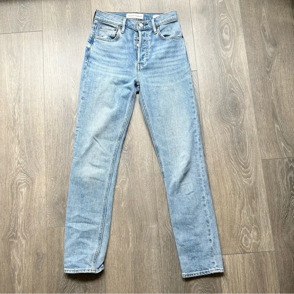 Aritzia Denim Forum The Yoko High Rise Slim Skinny Jeans High Waist Light Wash - Picture 4 of 15